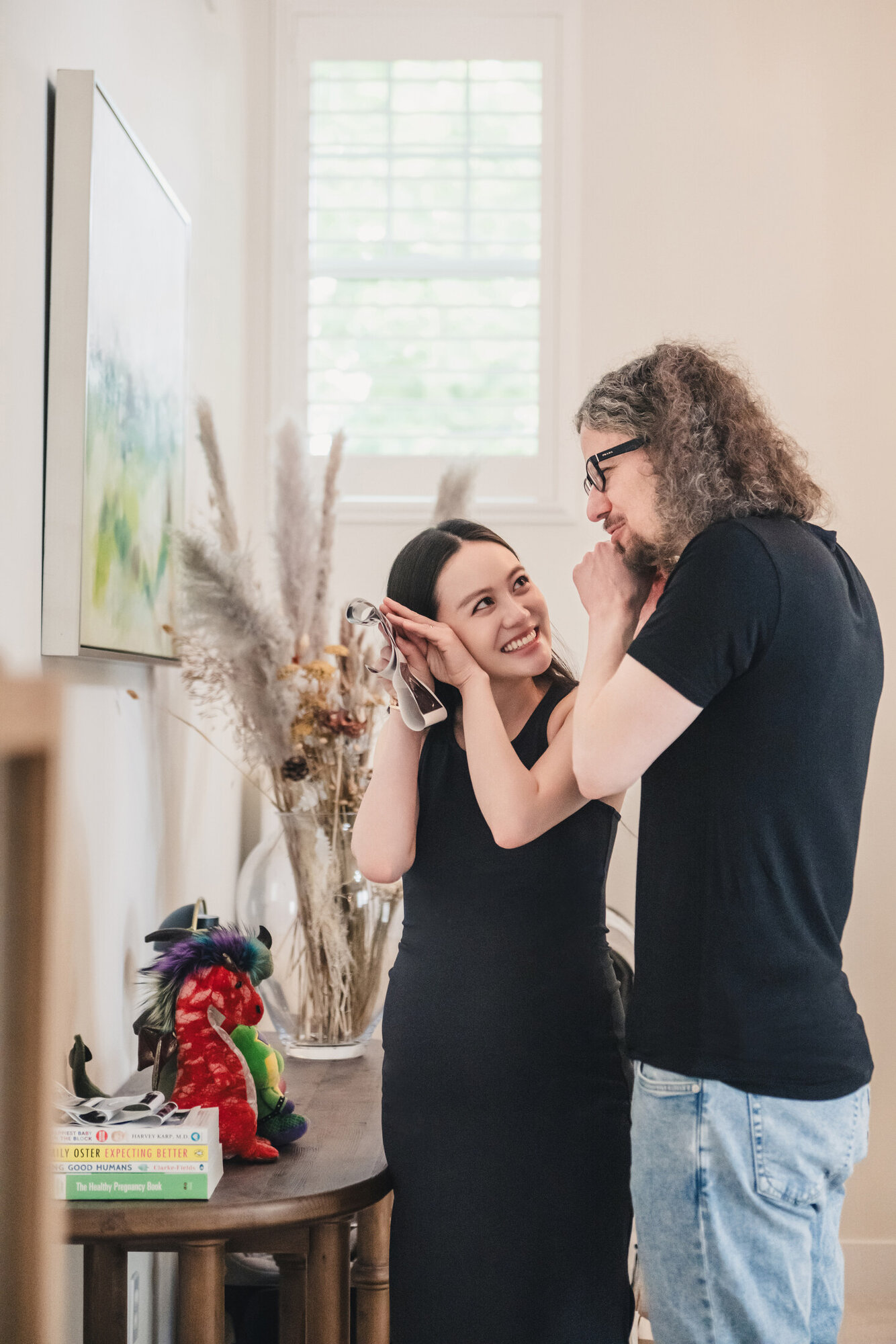 Documentary maternity moment at home