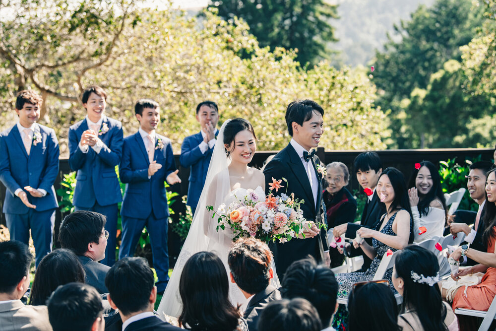 Family blessing during the ceremony