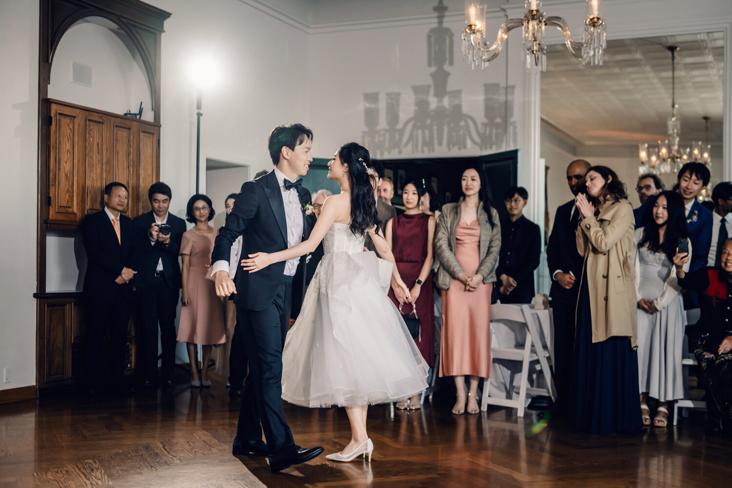 Wide reception dance room moment