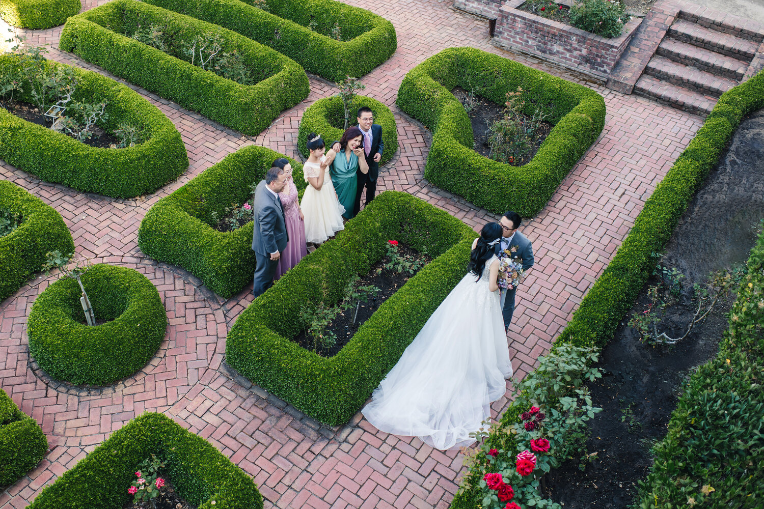 Garden ceremony from above
