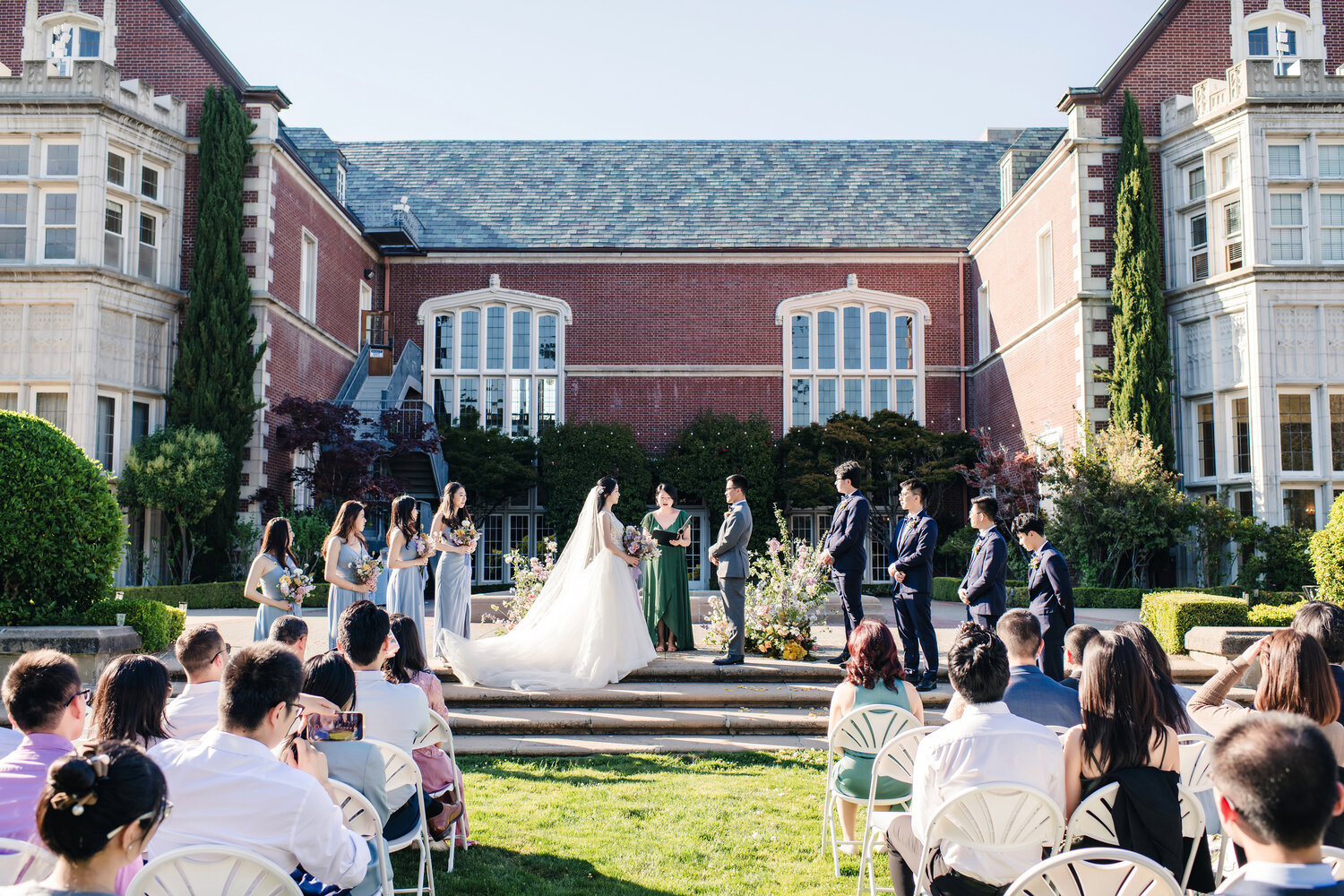 Wide Kohl Mansion garden ceremony