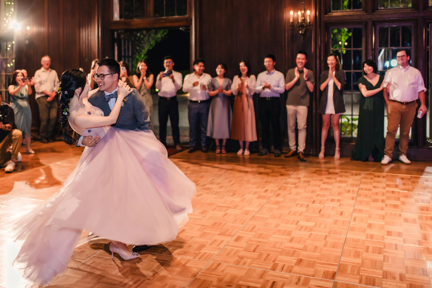 Bride twirling during the first dance