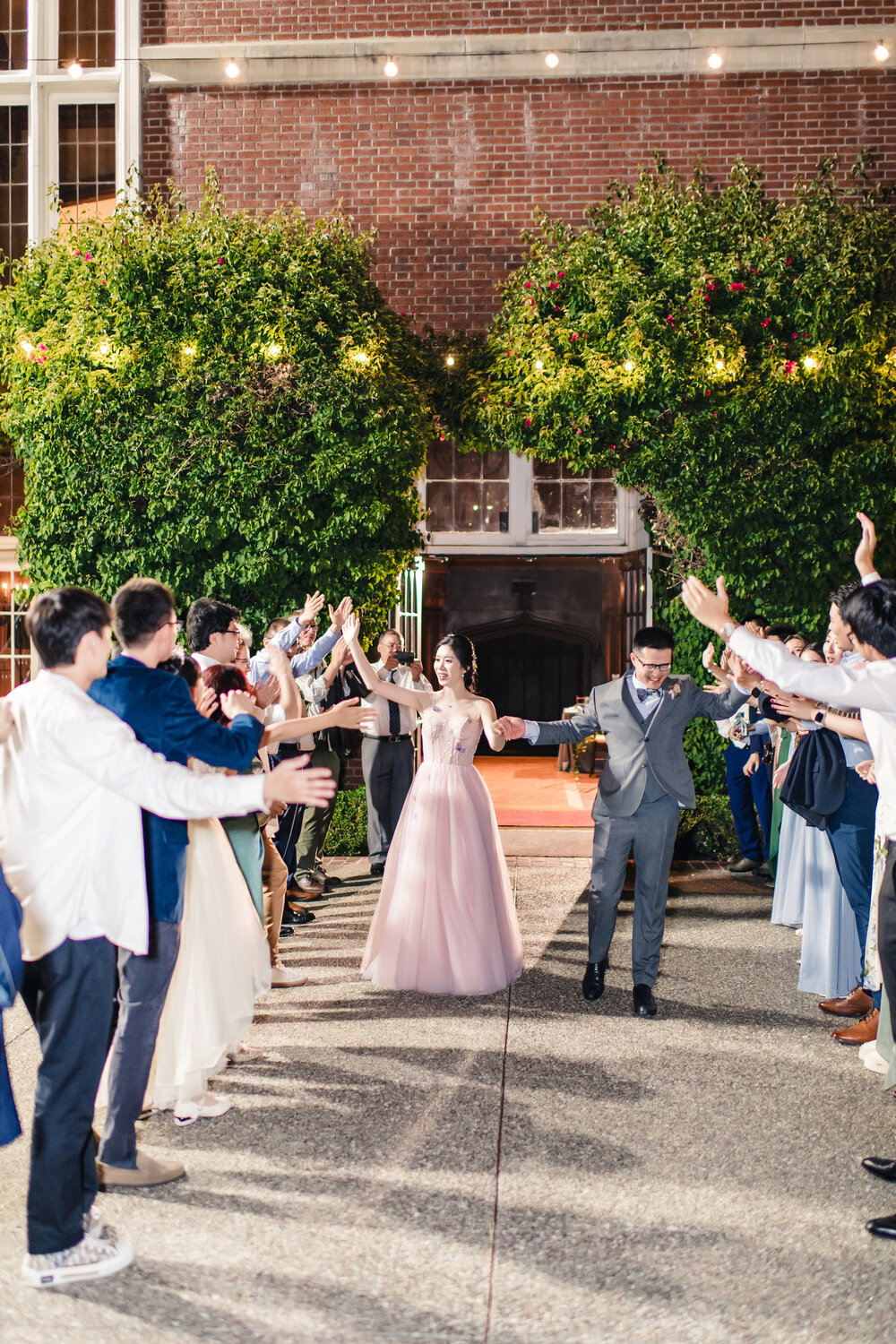 Sparkler exit outside Kohl Mansion