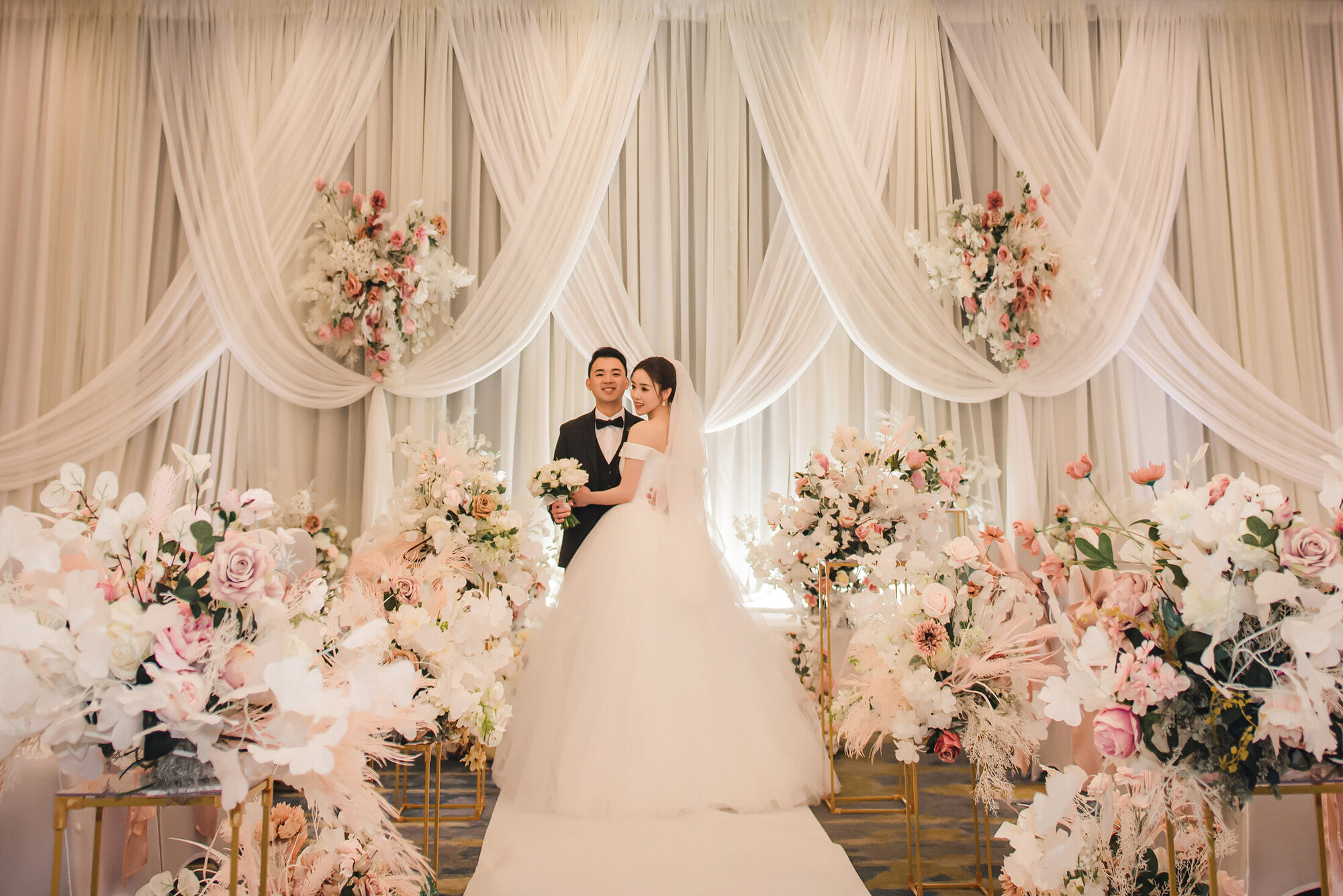 Pearl Bay Fremont wedding floral portrait