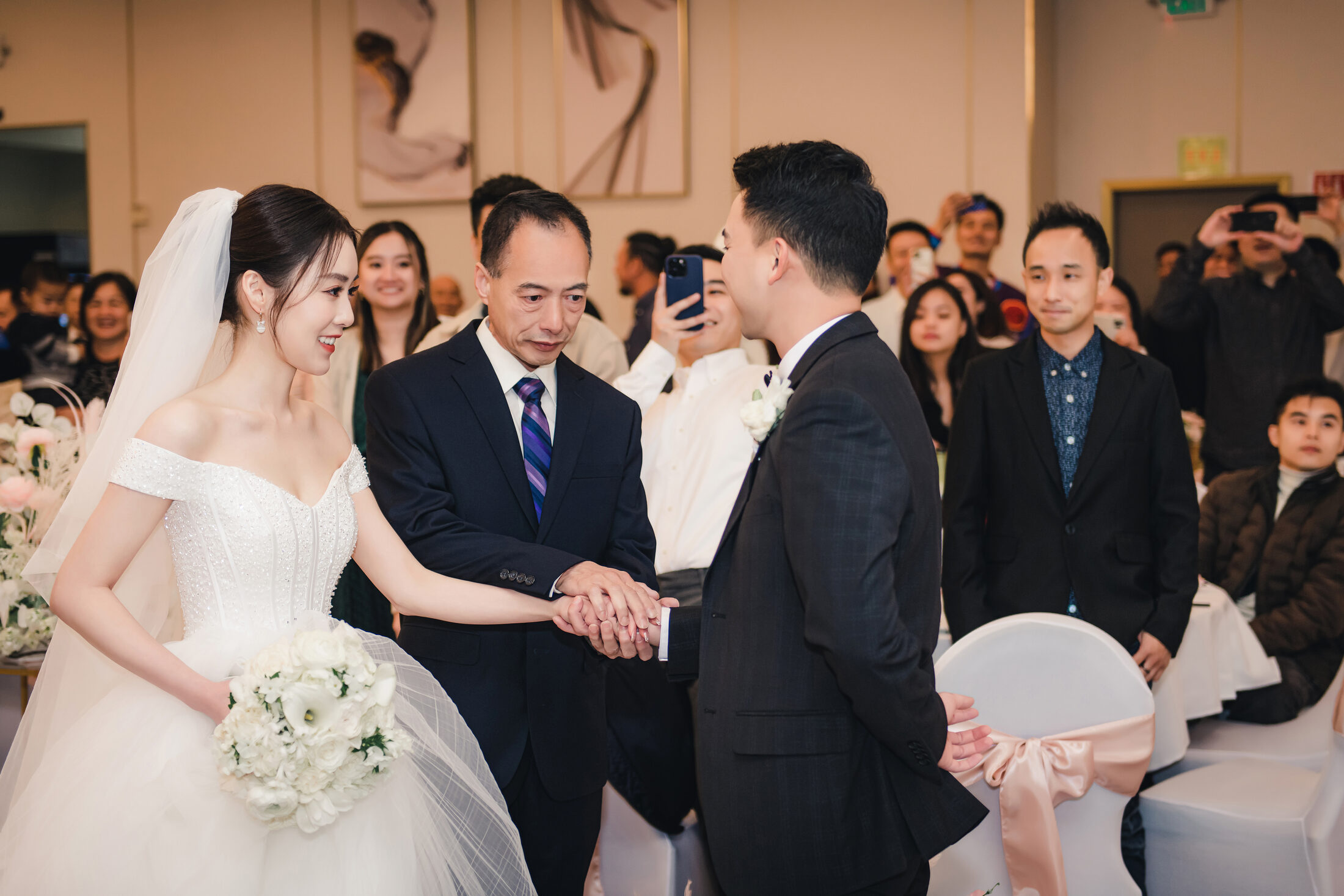 Father giving the bride away