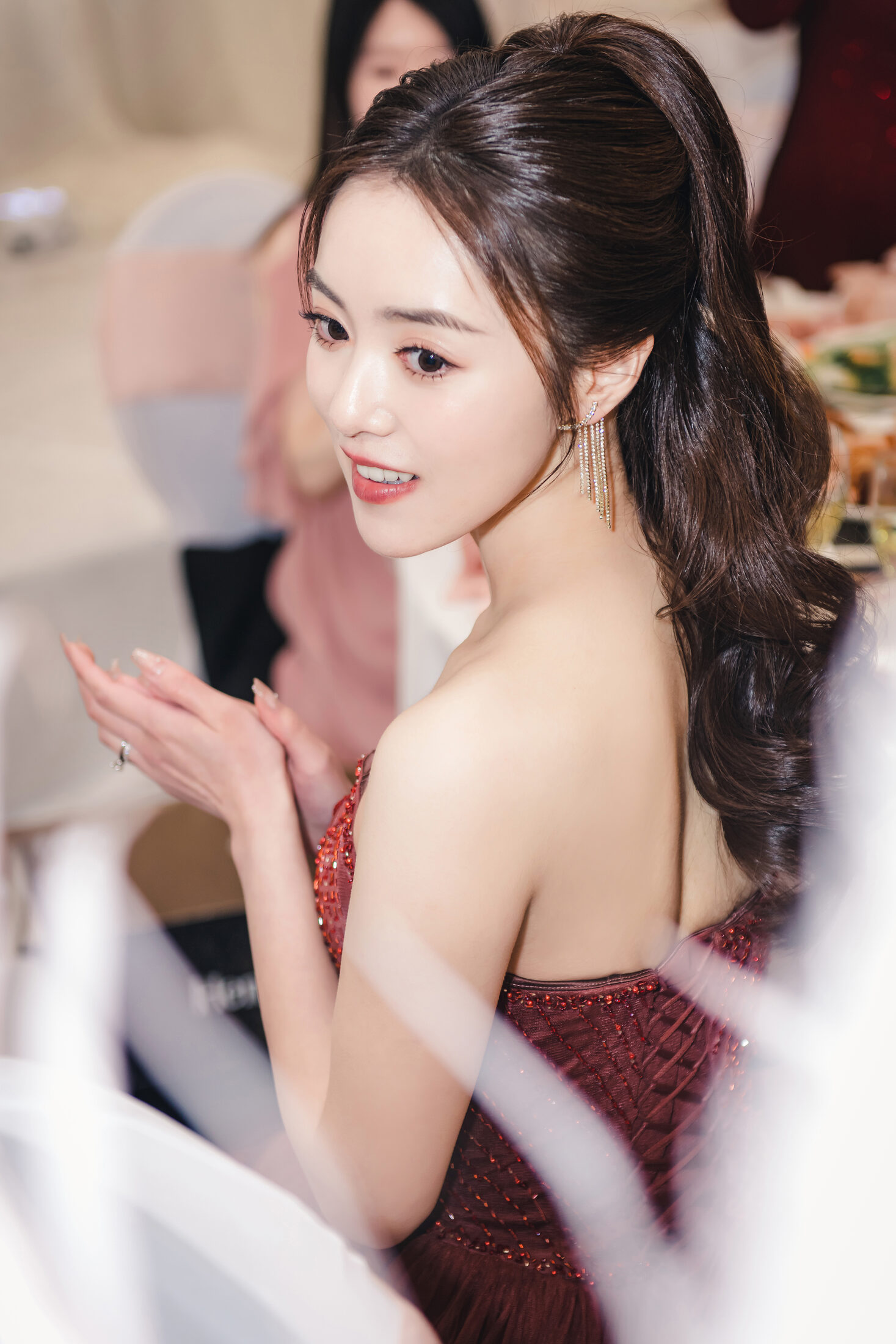 Bridesmaid portrait during reception