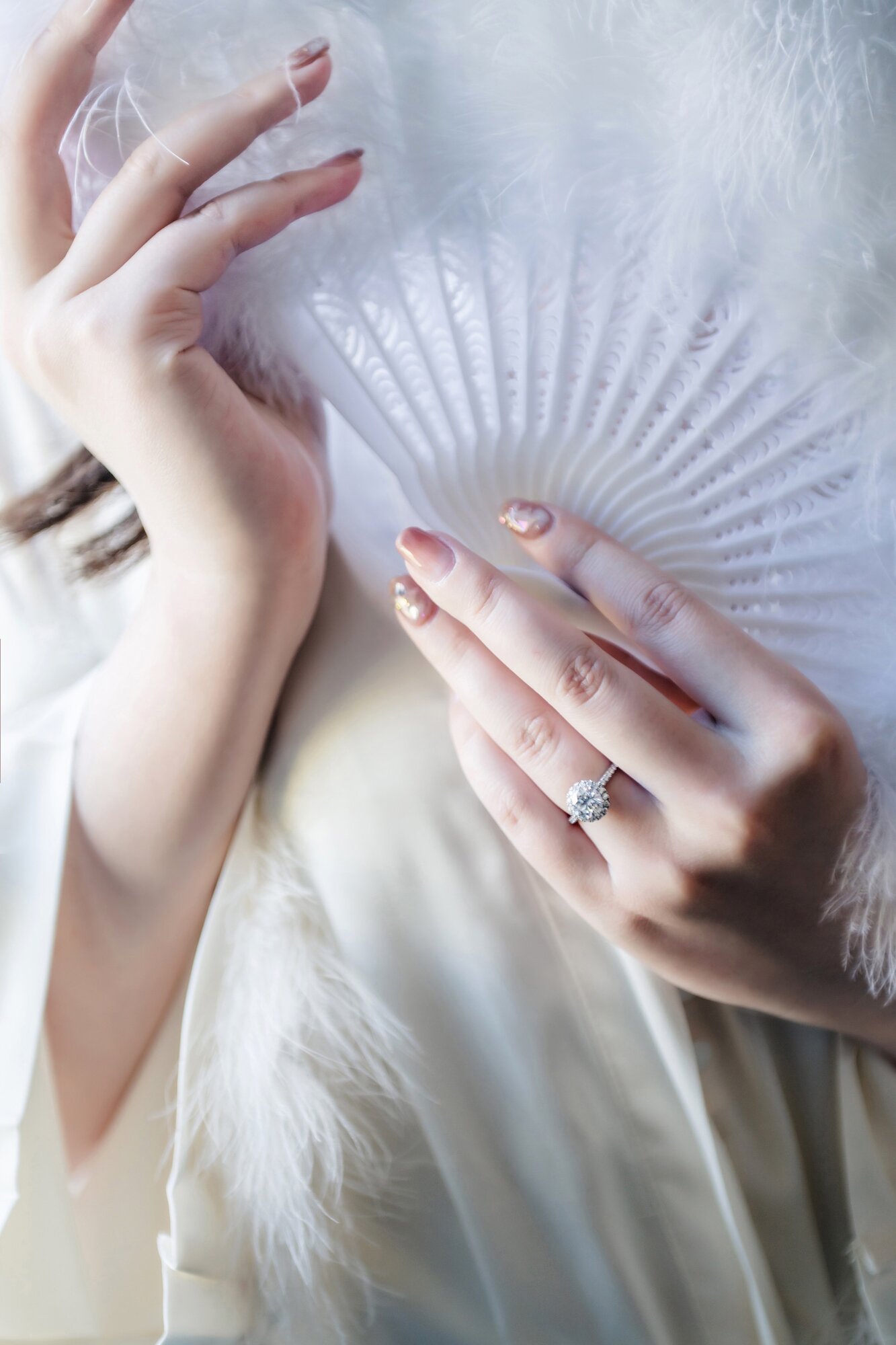 Wedding fan detail