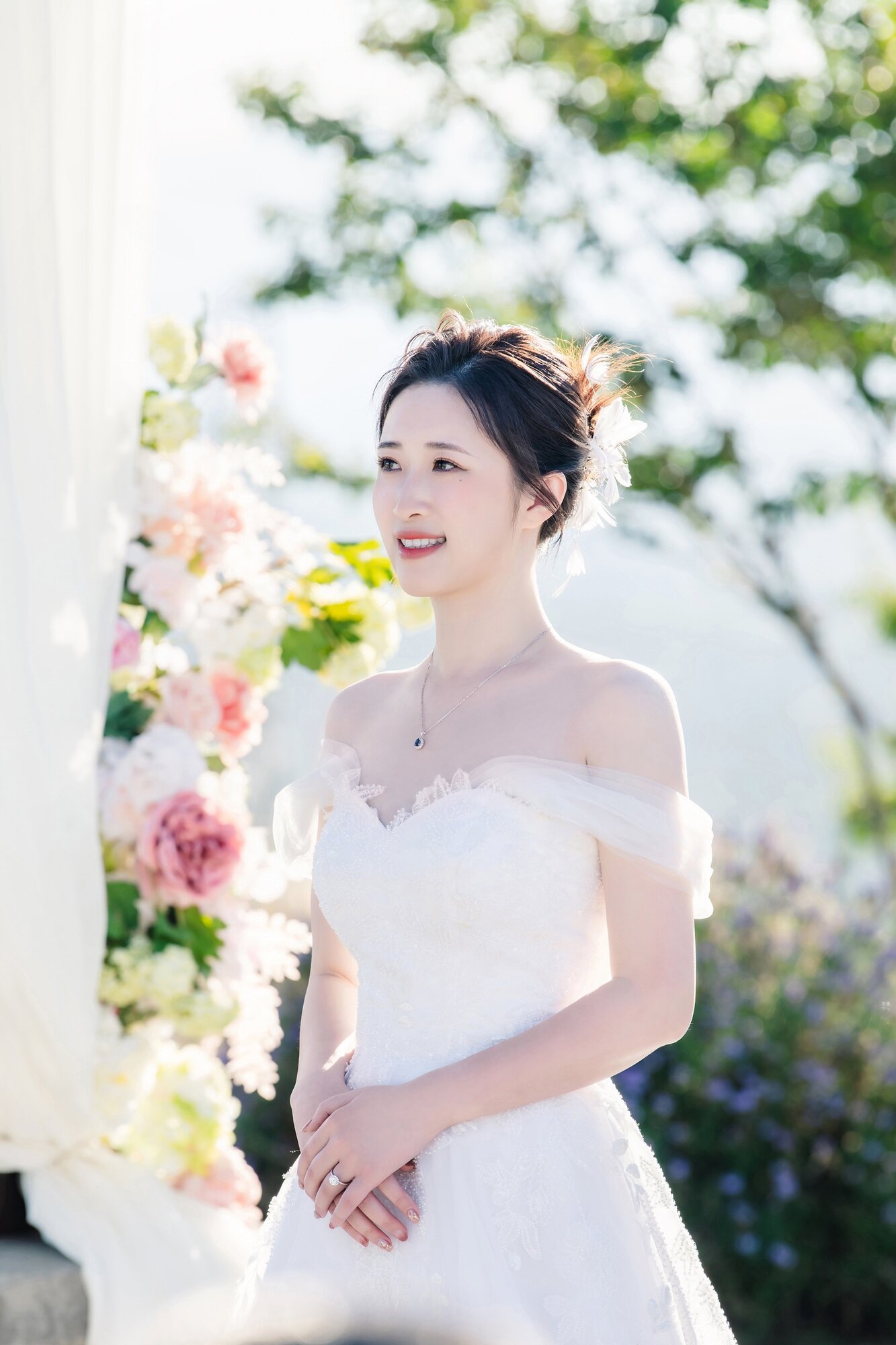 Bride portrait during the ceremony