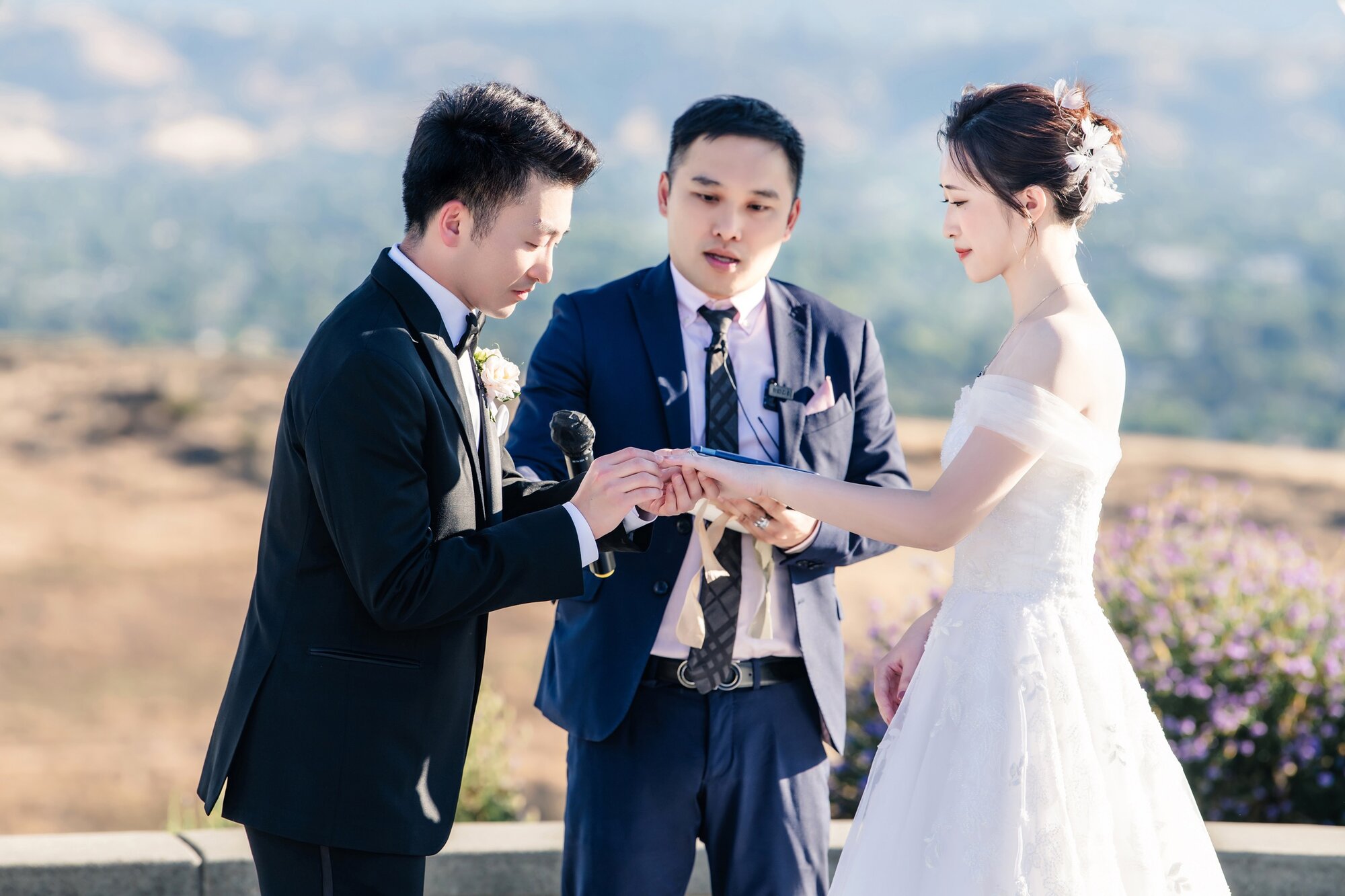 Ring exchange during the ceremony