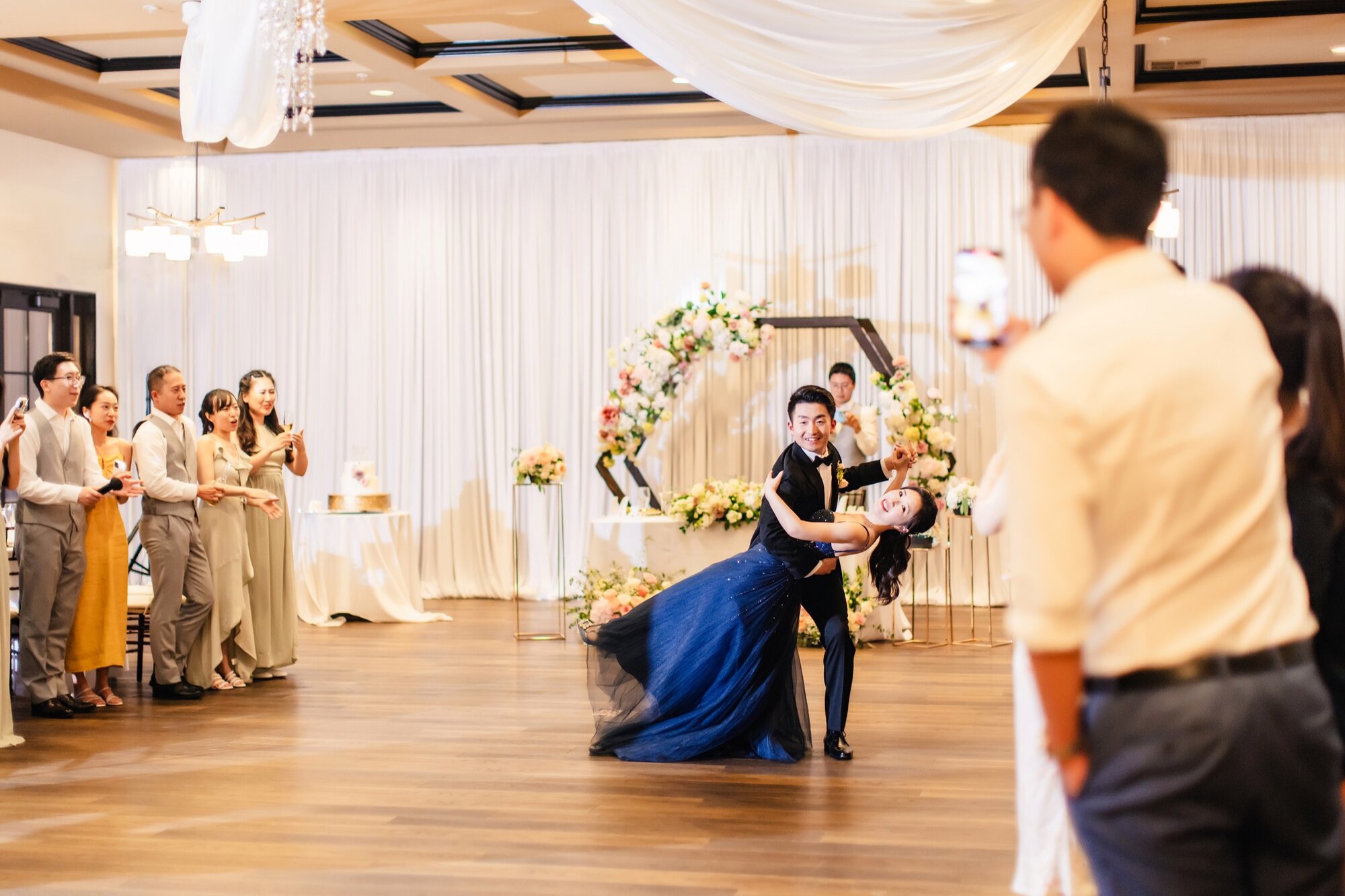 Bridesmaids during the reception