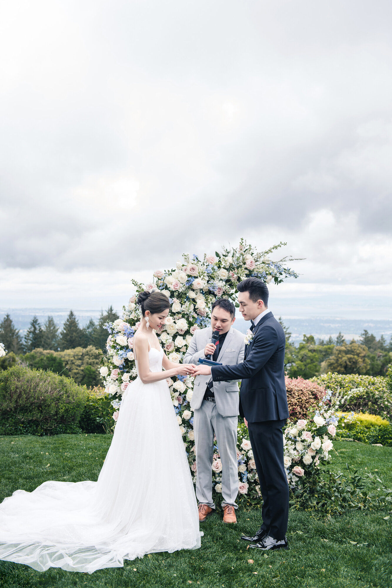 Ring exchange during the ceremony
