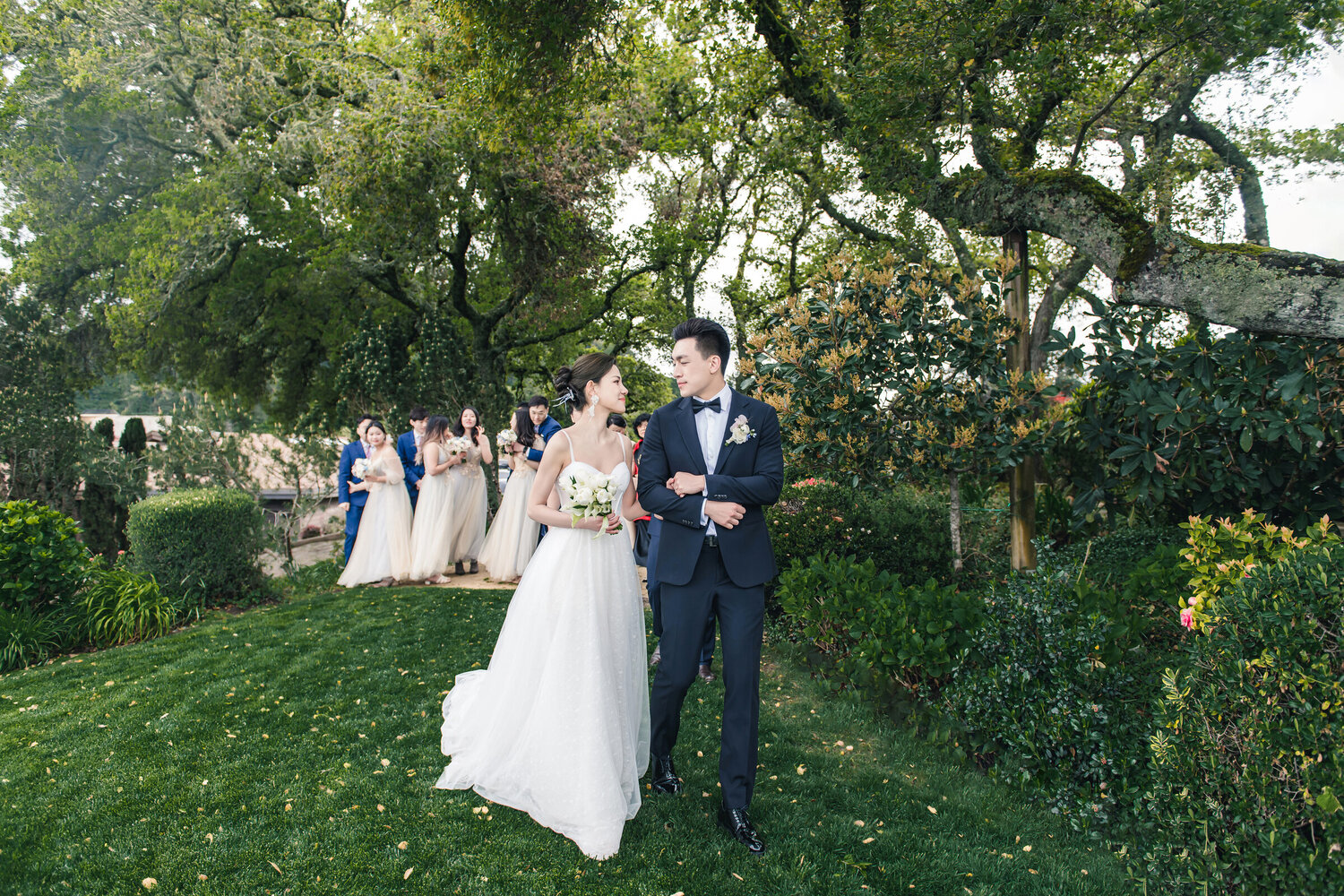 Recessional through flower petals