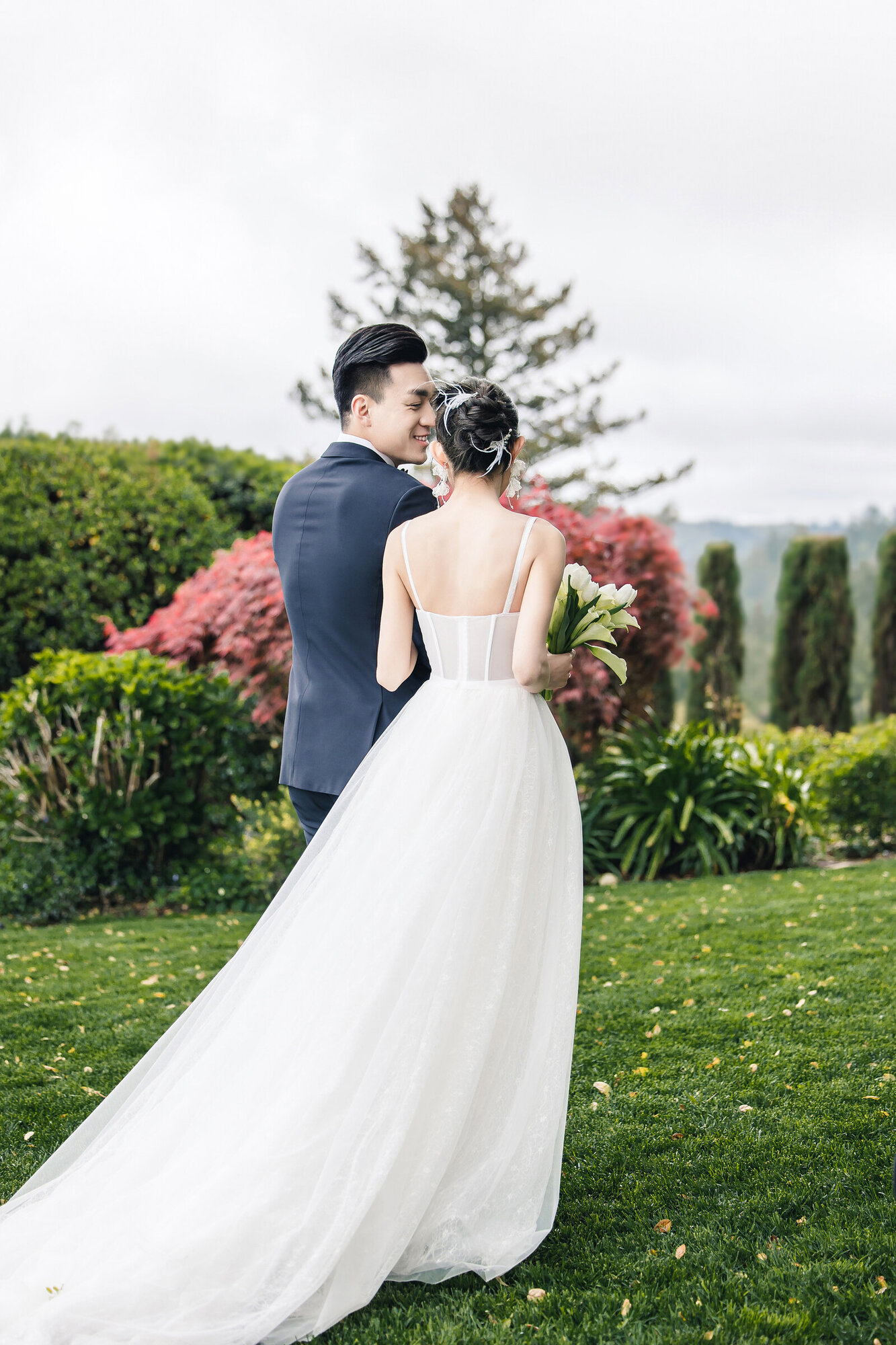 Candid laughter after the ceremony