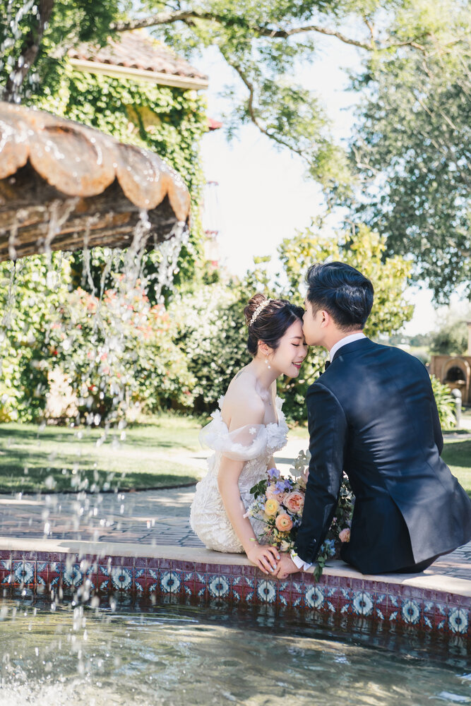 Couple by the fountain
