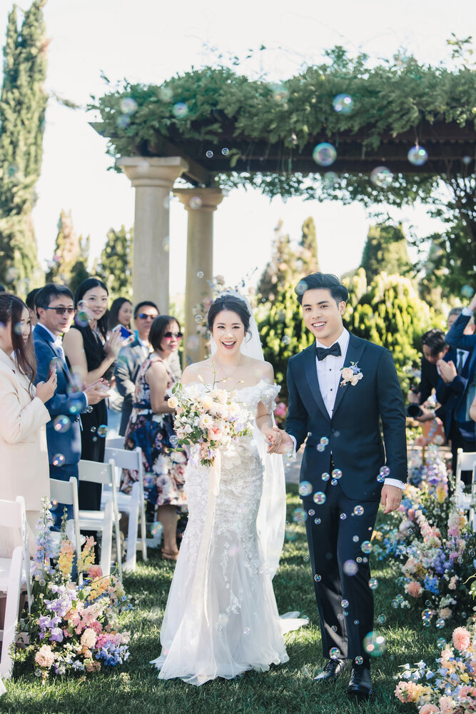 Couple recessional after the ceremony