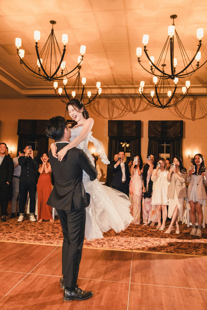First dance inside the reception room
