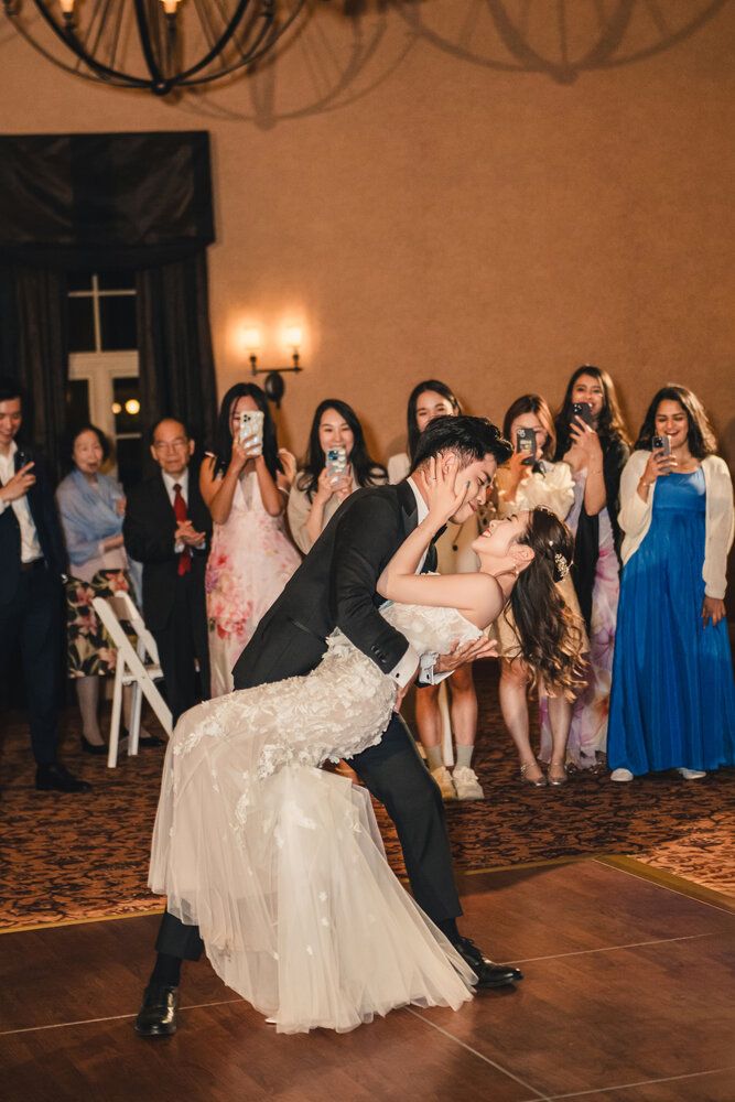 Dance floor dip during the party